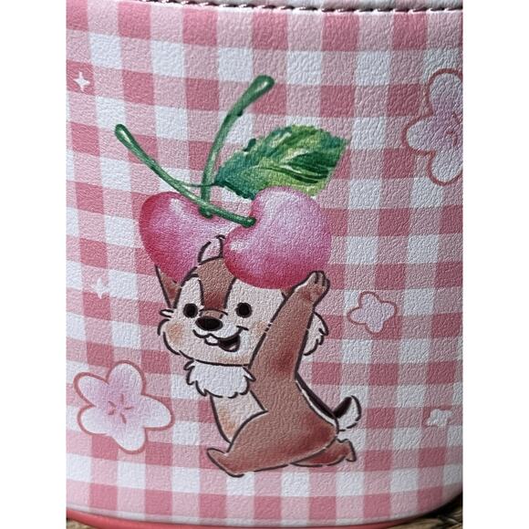 Loungefly Disney Chip 'N' Dale Cherry Basket Mini Backpack Wallet Set - Picture 4 of 9